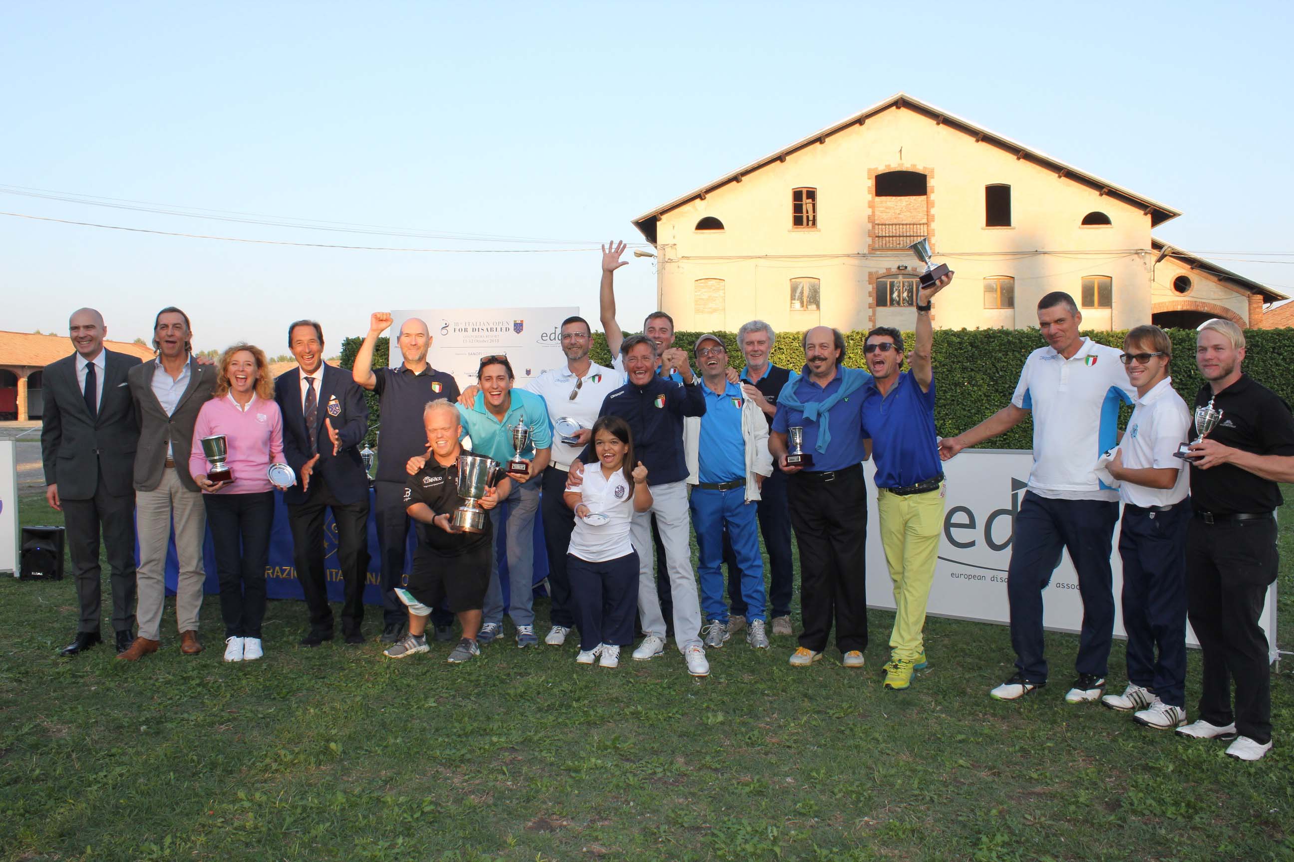 I premiati dell'Open d'Italia Disabili - Sanofi Genzyme 2018 (Foto Bellicini)
